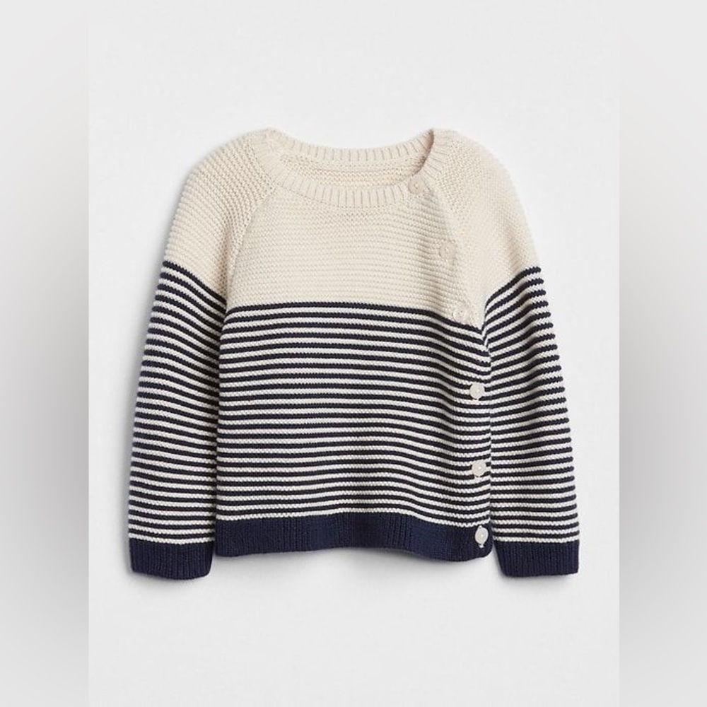 NEW Gap Baby Garter Stripe Sweater 12-18M